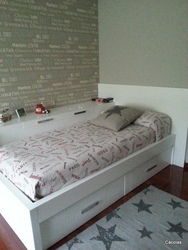 Cama nido habitación juvenil.