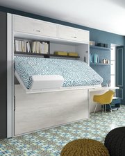 INCORPORAMOS UN SISTEMA NOVEDOSO QUE ABATE LA CAMA SUPERIOR PARA FACILITAR LA TAREA DE HACER LA CAMA .