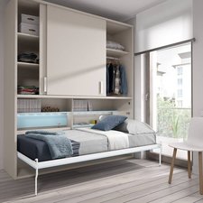APROVECHA AL MÁXIMO TU ESPACIO , CAMA ABATIBLE CON ARMARIO EN LA PARTE SUPERIOR.