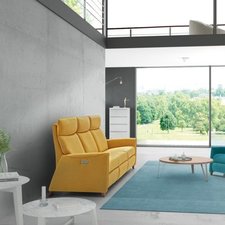 Sofá modular eléctrico de poco fondo