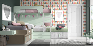 CON LOS MÓDULOS BLOCK TAMBIÉN PUEDES CREAR TU CAMA TREN. DIFERENTES FORMAS , ALTURAS COLORES.