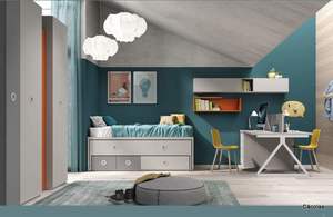 Habitación juvenil completa.