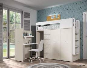 Detalle escritorio extraible en cama block