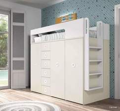 Cama block con escalera lateral
