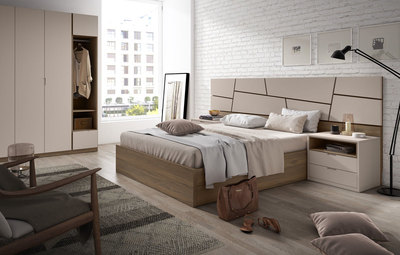 Dormitorio estilo moderno con arcón elevable