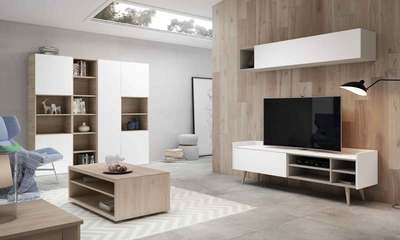 Composición de salón moderna, varias medidas y acabados
