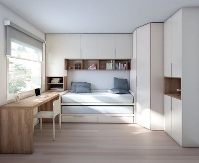 Habitación completa con armario superfondo a medida