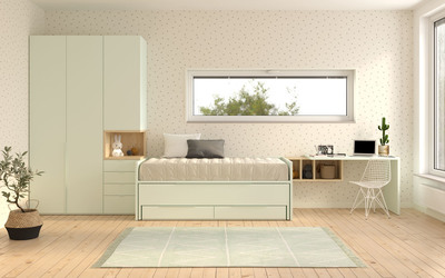 Habitación con armario , compacto y escritorio