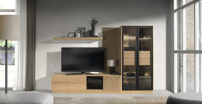 Modular de salón en roble, varias medidas y acabados